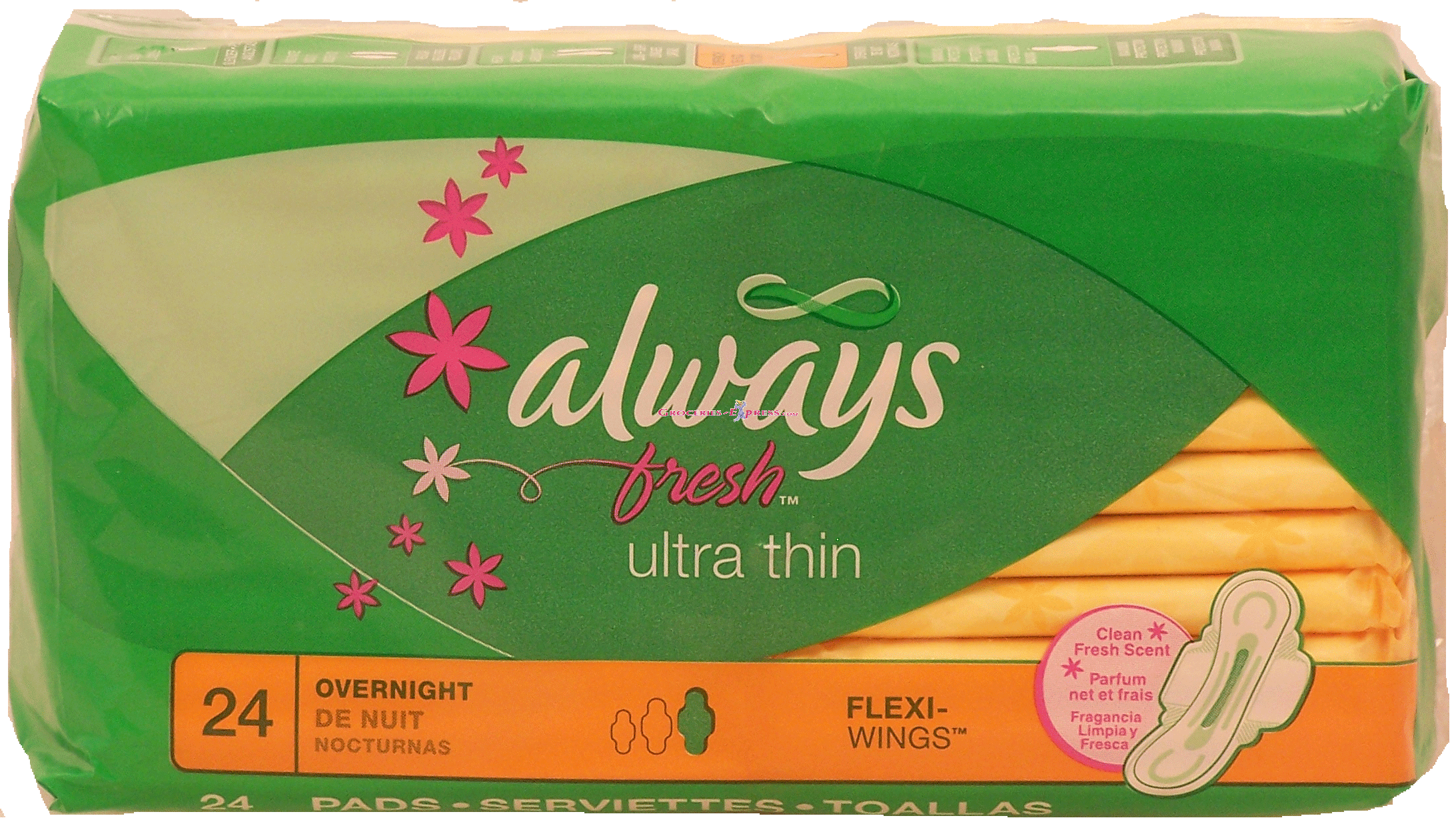 Always&nbsp;fresh&nbsp;ultra thin overnight pads, flexi-wings Full-Size Picture